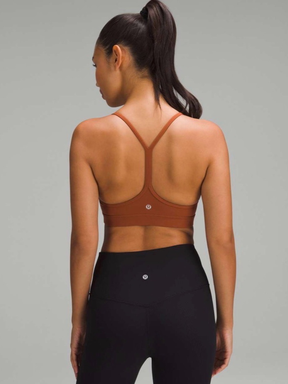 Lululemon Flow Y Bra Nulu *Light Support, A–C Cups Sable Size 8